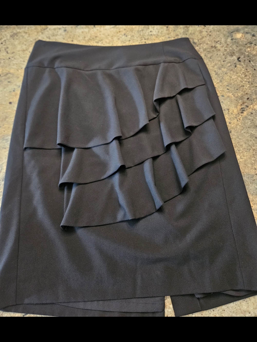 Alfani Black Ruffle Pencil Skirt